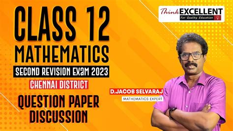 Class Second Revision Exam Tn Chennai District Full