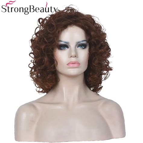 Strong Beauty Short Curly Wigs Synthetic Heat Resistant Wig Women Hair