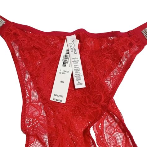 Victorias Secret Intimates And Sleepwear Vs Lipstick Red Silver