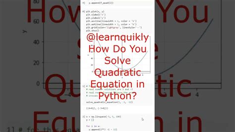 How Do You Solve Quadratic Equation In Python Python Pythons Programming Education Shorts