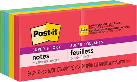 Amazon Post It Notes Super Sticky Ssan Pads In Electric Glow