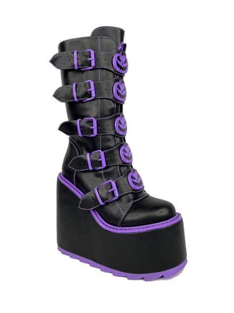 Pastel Boots Purple Boots Pastel Goth Shoes Pastel Goth Outfits