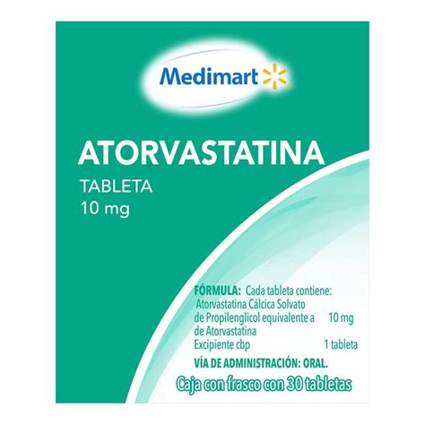 Atorvastatina Medimart 10 Mg 30 Tabletas Walmart