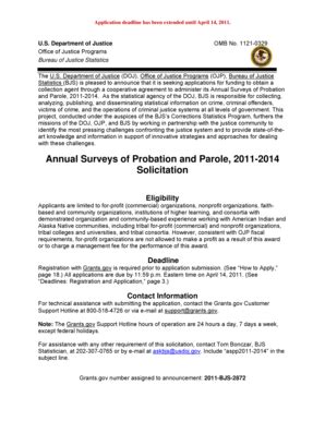 Fillable Online Bjs Ojp Usdoj Annual Surveys Of Probation And Parole