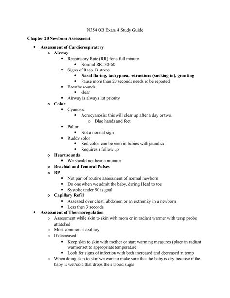 N354 OB Exam 4 Study Guide N354 OB Exam 4 Study Guide Chapter 20