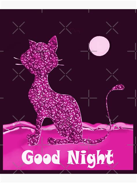 "Goodnight Cat Lovers Cute Kitty Meme" Sticker for Sale by PlanetMonkey ...