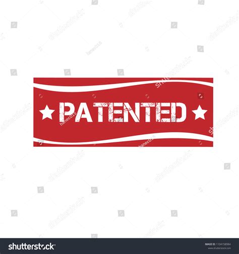 Grunge Rubber Stamp Word Patented Insidevector Stock Vector Royalty