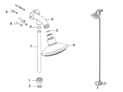 Bristan Opac Thermostatic Exposed Mini Shower Valve With Top Outlet Rigid Riser Chrome Shower