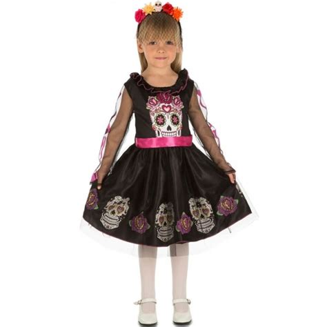 Déguisement Crâne du jour des morts pour fille Boutique Halloween