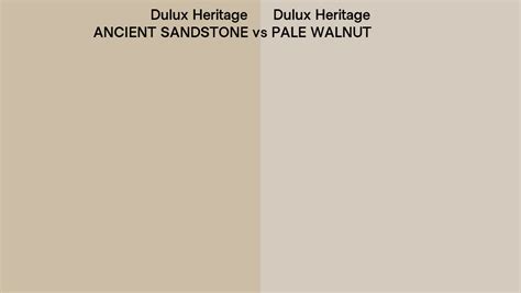 Dulux Heritage ANCIENT SANDSTONE Vs PALE WALNUT Side By Side Comparison