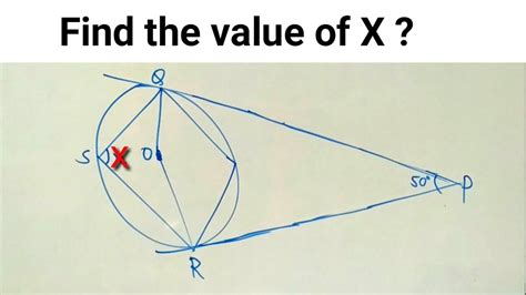 Find The Value Of X Circle Geometry With Tangent Concept Advance Maths Youtube