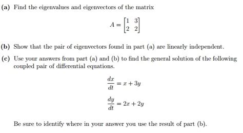 Eigenvectors and differential equations - Mathematics Stack Exchange