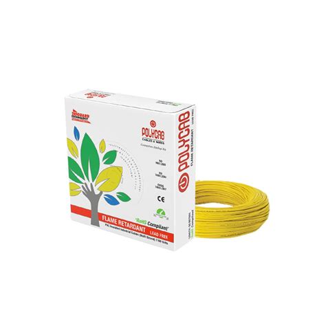 Buy Polycab Sqmm Frlf Electric Wire Yellow M Online At Best