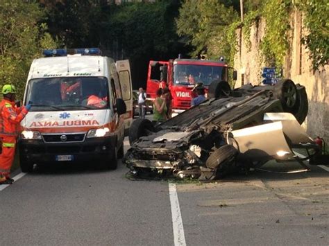 Incidente A Perledo Anziano Va A Sbattere Contro Un Muretto E Si Ribalta