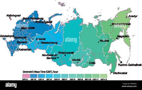 Time Zones In Russia Map - Map