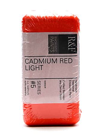 R F Handmade Paints Encaustic Paint Cake Ml Cadmium Red Light