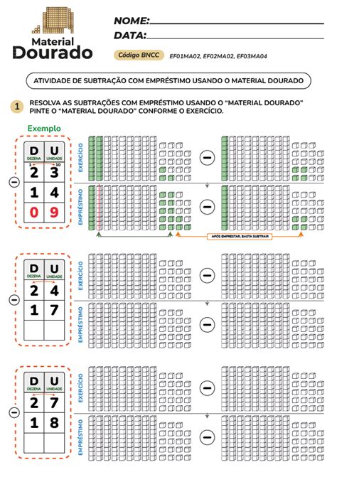 Atividades Para Imprimir Material Dourado Khondrion