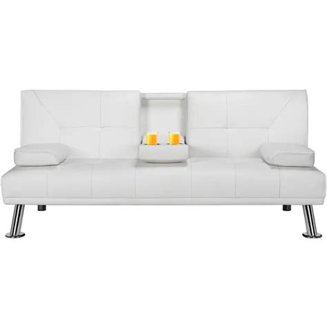 Single Sofa Bed White Leather | Cabinets Matttroy