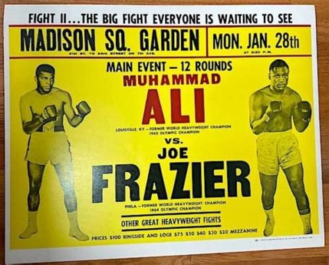 Ali – Muhammad Ali vs Joe Frazier II On Site Poster | Heavy Weight ...