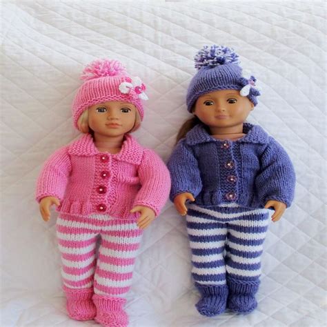 Knitting Pattern For Inch Dolls Uk English Pdf For Our Generation