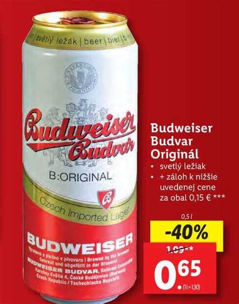 ARCHIV Budweiser Budvar Originál 0 5 l v akcii platné do 13 2 2022