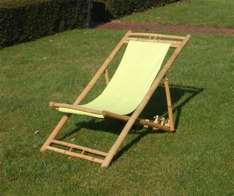 Bambus Liegestuhl Klappbar 3 Farben Holz Sonnenliege Strandliege