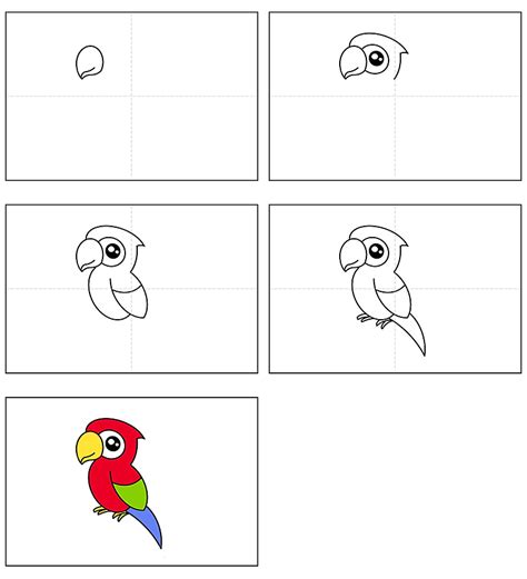 How to draw Parrot idea 12 step by step - Drawing Photos