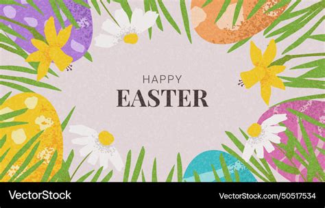 Happy easter banner template Royalty Free Vector Image