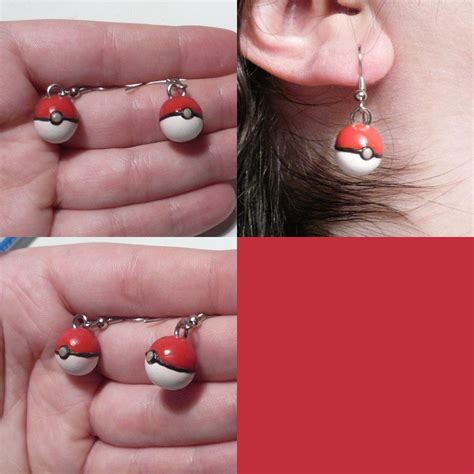 Pokemon Pokeball Earrings Geek Jewelry Pokemon Wow Products