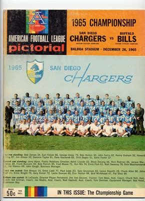 1965 AFL CHAMPIONSHIP GAME PROGRAM: BUFFALO BILLS (AFL) – Touchdown ...