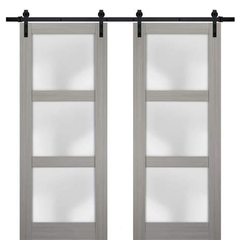 Reviews For Sartodoors 84 In X 96 In 3 Panel Gray Finished Pine Wood