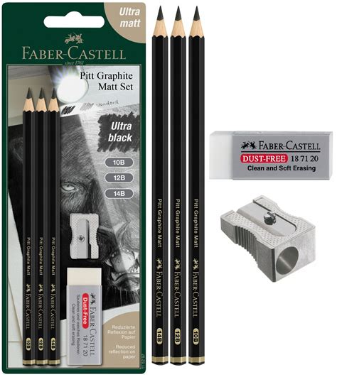 FABER CASTELL Zestaw ołówków Pitt Matt 3 szt gumka 14307143772 Allegro pl