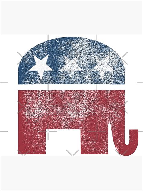 Republican Elephant Donald Trump 2024 Ron Desantis 2024 Republican Party Logo Sign Art Print