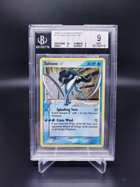 Pokemon BGS 9 Mint Suicune Gold Star EX Unseen Forces 115 115 PSA 9