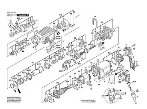 Vista Explodida Martelete Bosch Gbh 2 26dre 06112537d0 à venda em