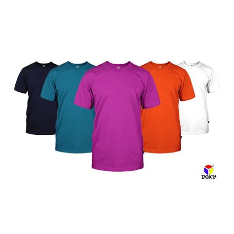 Unisex Boxy Microfiber Round Neck Plain T Shirt Short Sleeves Baju Tee Shirt Kosong Kolar