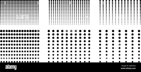 A Vector Illustration Of Seamless Black And White Halftone Dots Pattern