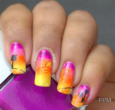 Preciouspearlmakeup Cool Sunset Nails