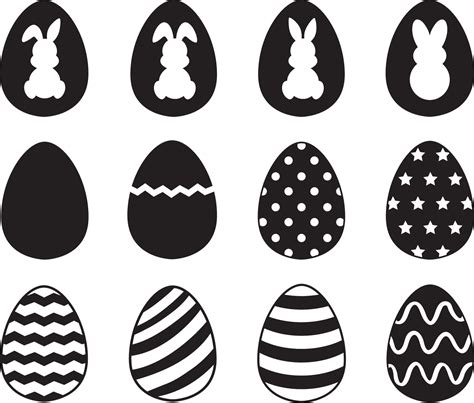 Easter Egg Bundle Svg Easter 2023 Cut Files Easter Egg Silhouette