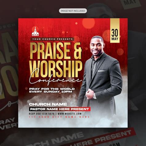 Premium Psd Psd Church Worship Flyer Instagram Social Media Post And Web Banner