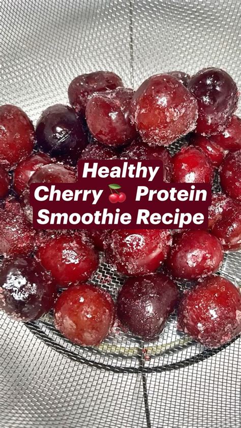 Healthy Cherry Protein Smoothie Recipe Protein Smoothie Recipes