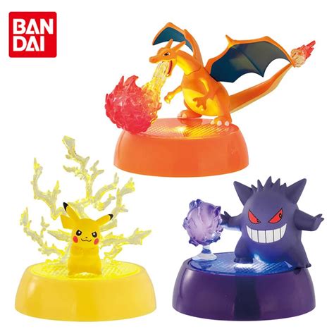 Bandai genuíno brilhante gashapon pokemon brilha Pokemon anime figuras