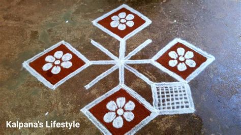 Beginner S Rangoli Kalpana S Lifestyle Flowers Padi Kollam Pandaga