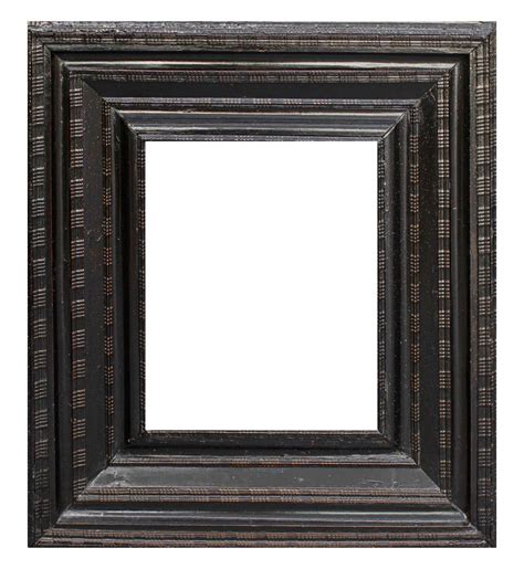 Proantic Th Century Guilloche Frame In Ebonized Finish Wood