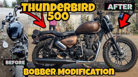 Fully Modified Royal Enfield THUNDERBIRD 500 Broad Wheels Custom