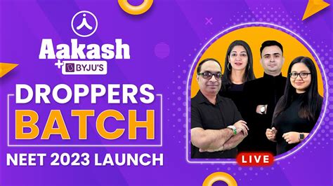 Aakash BYJU S Droppers Batch Launch DROPPER Batch For NEET 2023 YouTube