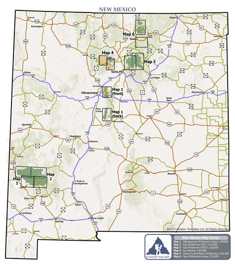 New Mexico Hiking Maps Outdoor Trail Maps