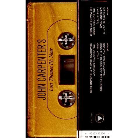 John Carpenter Lost Themes Iv Noir Tape Us Original Hhv