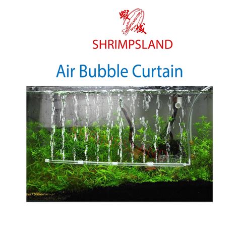 SHRIMPSLAND Aquarium Air Bubble Curtain Oxygen Wall Aeration Tube