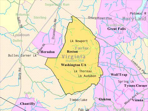 Reston Va Zip Code Map Map